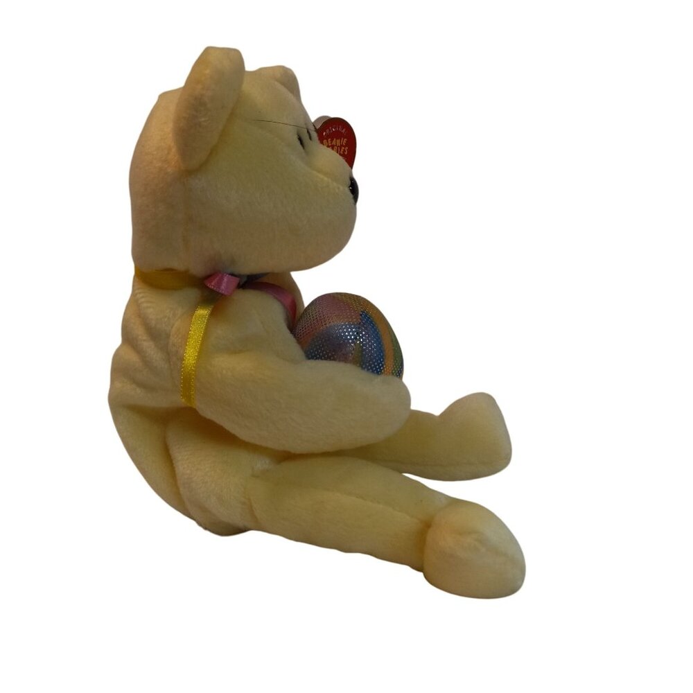 Ty Beanie Babies Bear Eggbeart Stuffed Plush 2004 Easter Yellow Ribbon Egg NEW - Picture 5 of 10